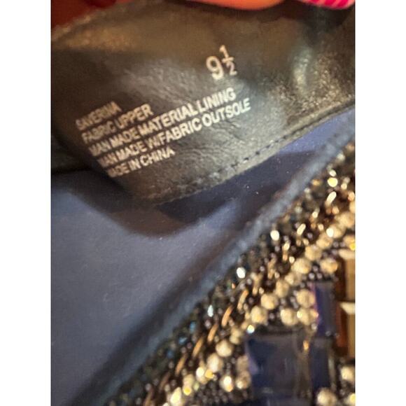 Yellow Box Blue Jeweled Leather Sandals - Women's 9.5 NWT - Picture 6 of 6